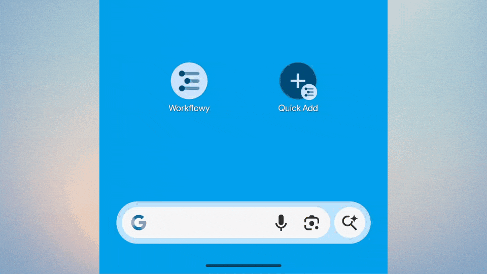 Android quick add