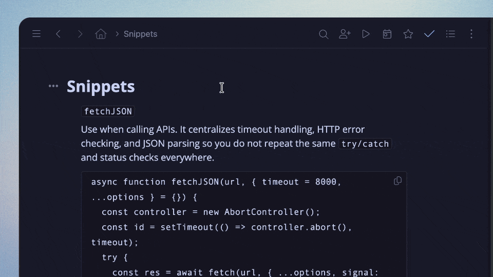 Code block copy