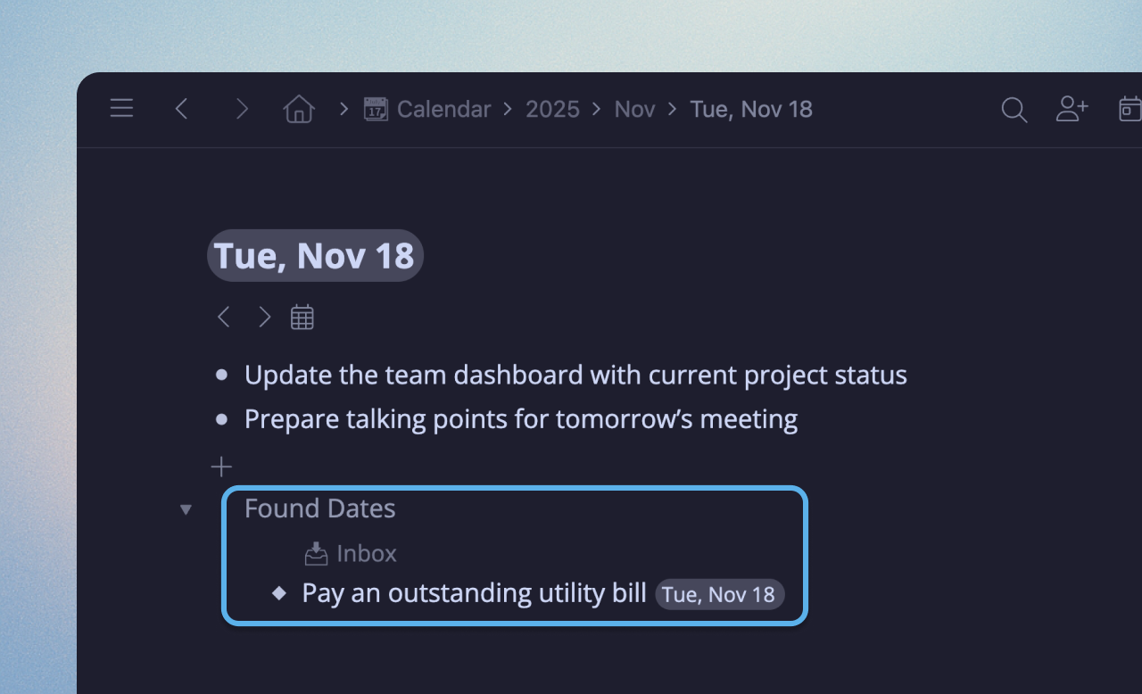 Found Dates